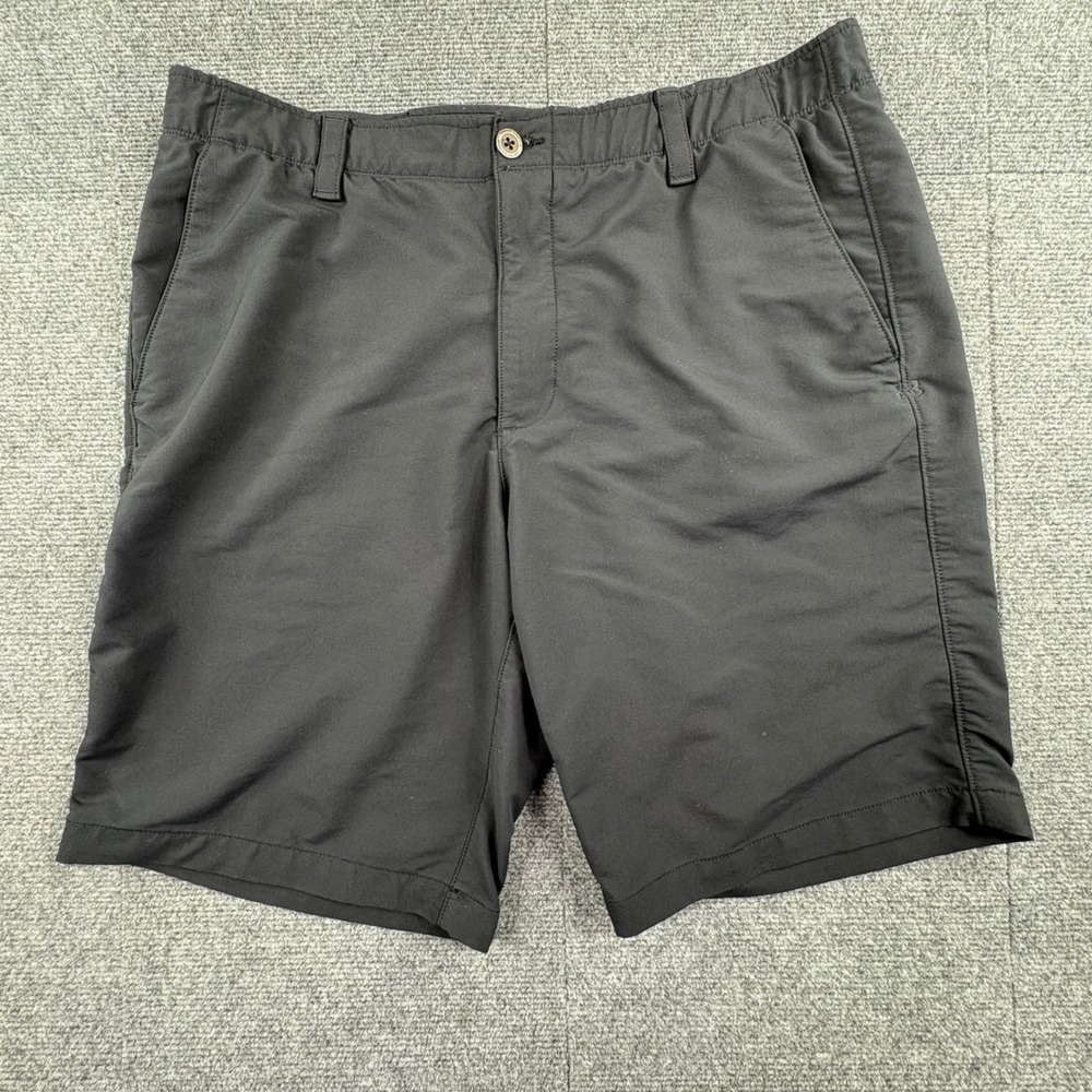 Under Armour HeatGear Mens Black Golf Shorts Loose Fit 40 Stretch Performance